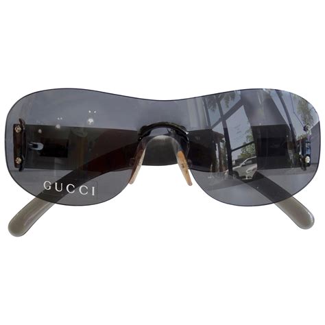 gucci black rimless sunglasses|gucci unisex sunglasses.